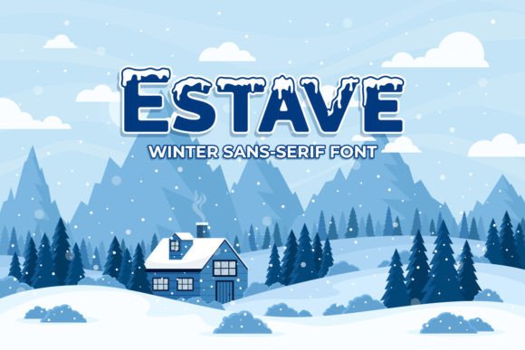 Estave: A Frosty Display Font for Winter Web Design