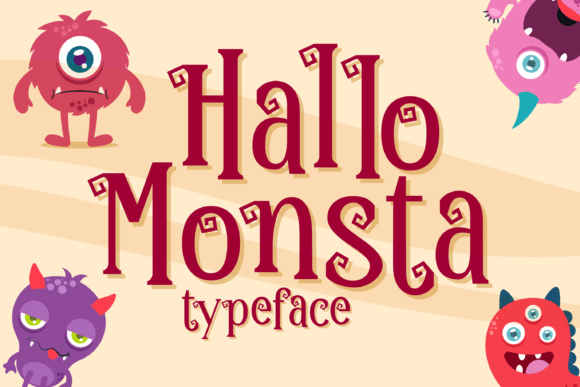 Hallo Monsta: A Playful Halloween Display Font for Designers