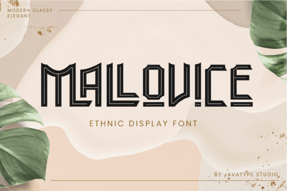 Mallovice: A Bold Ethnic Display Font for Brand Identity