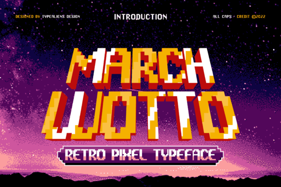 March Wotto: A Retro Pixel Display Font for Web Design