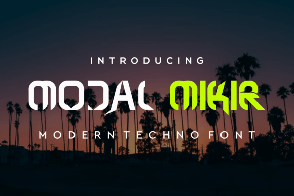 Modal Mikir: A Techno Display Font for Modern Campaigns