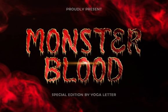 Monster Blood: A Spooky Display Font for Brand Identity