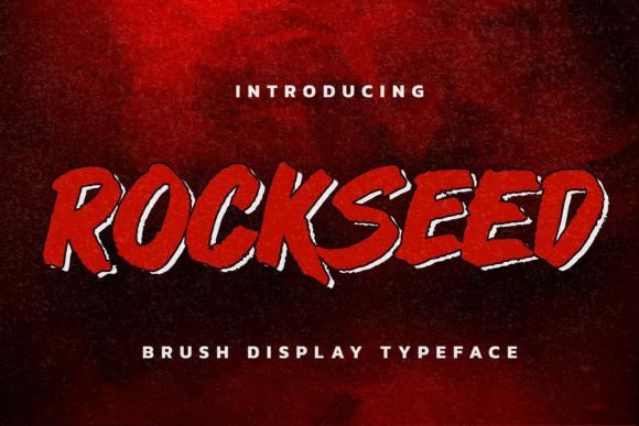 Rockseed: A Bold Brush Display Font for Crafters