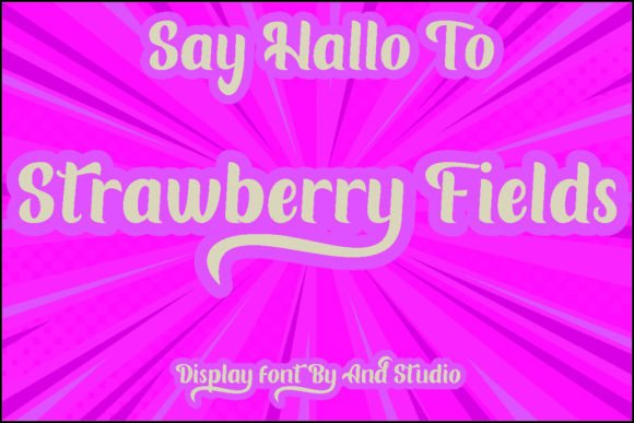 Strawberry Fields: A Bold Display Font for Web Design