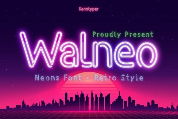 Walneo: The Retro Neon Display Font for Bold Marketing